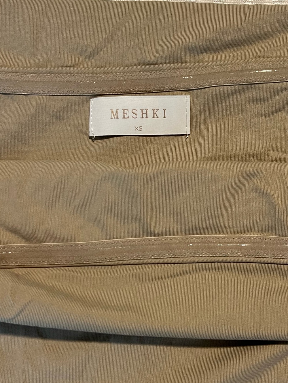Meshki off the shoulder tan top XS - Picture 2 of 3